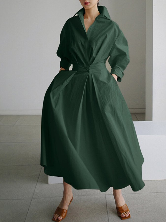 Mathilda | Elegant Shirt Dress with Buttons